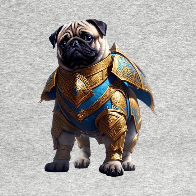 Mighty Pug in Heavy Mythical Armor by fur-niche